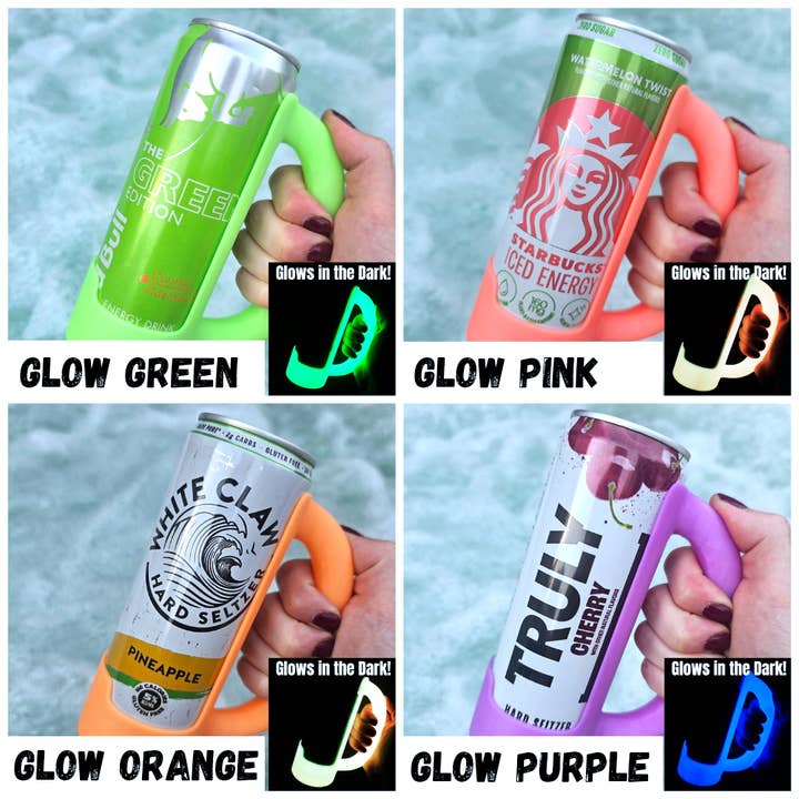 BD Lasers INC. - Wholesale Drink Huggers & Koozies - 12 oz Slim Can Holder Handle Redbull, Alani Nu, White Claw3