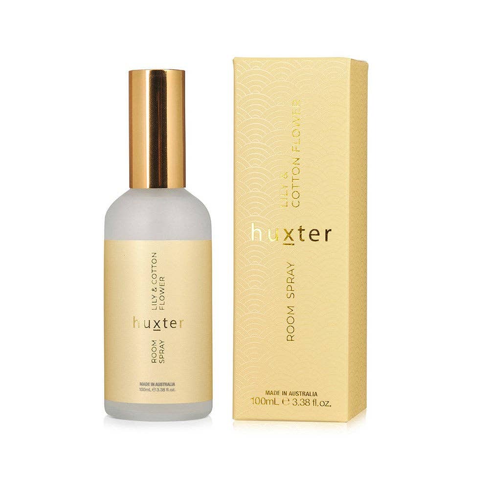 Huxter - Wholesale Kamer- en linnenspray - Kamerspray - 100ml in doos - Lelie & Katoenbloem - Geel0