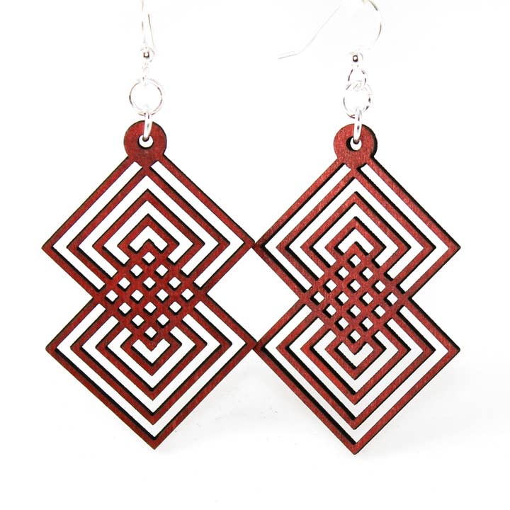 Interlocking Diamond Earrings for wholesale by Green Tree Jewelry