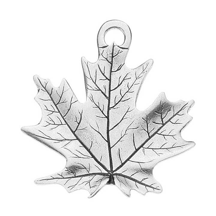Maple Leaf Charm for wholesale by Danforth Pewter