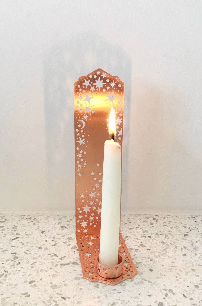 Ariana Ost – wholesale Ljushållare – Reflekterande Glittrande Stjärnljusstake – Mässing1