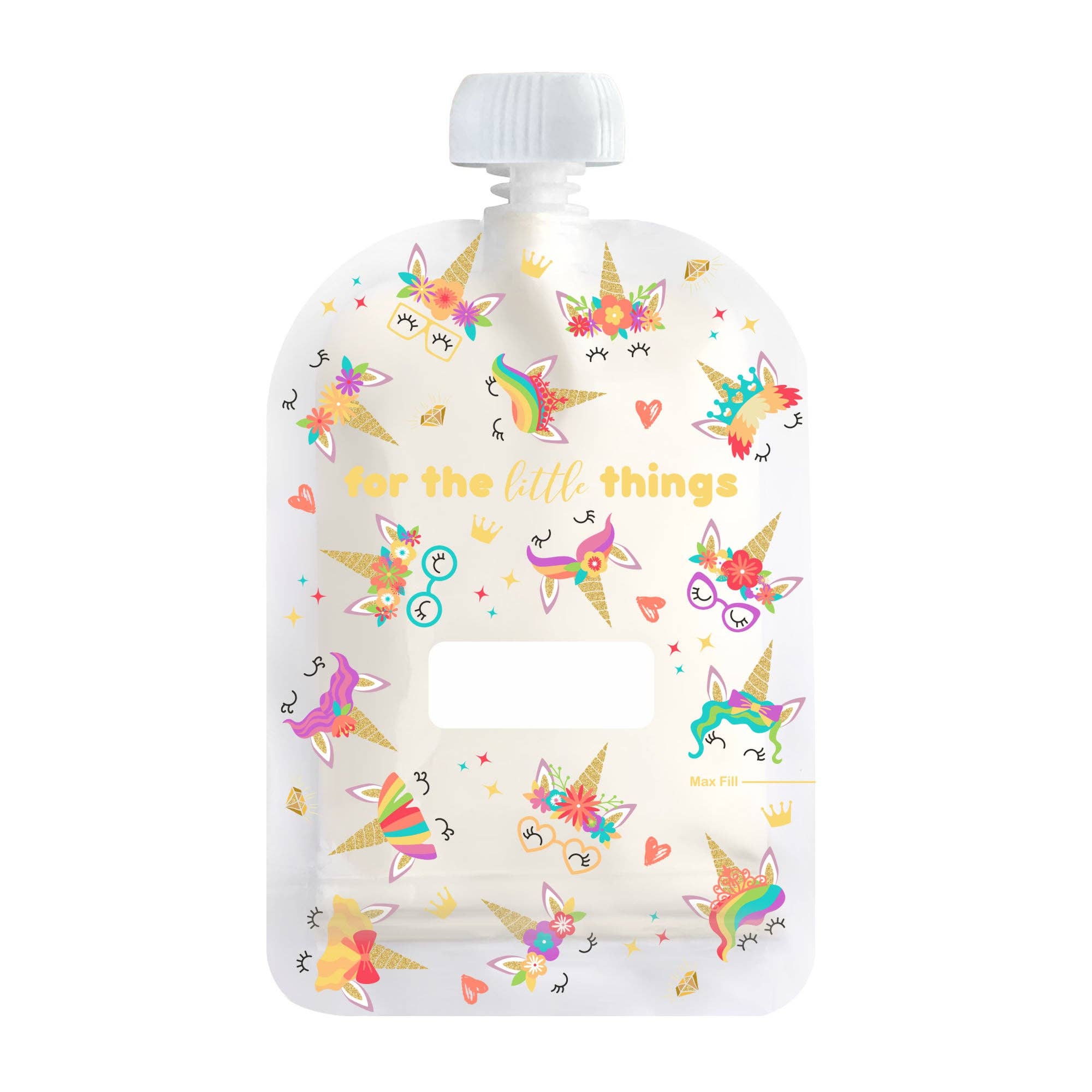 Sinchies – Engroshandel Indpakning/pose til opbevaring af mad – Sinchies 150 ml genanvendelige madposer - Rainbow Bright0