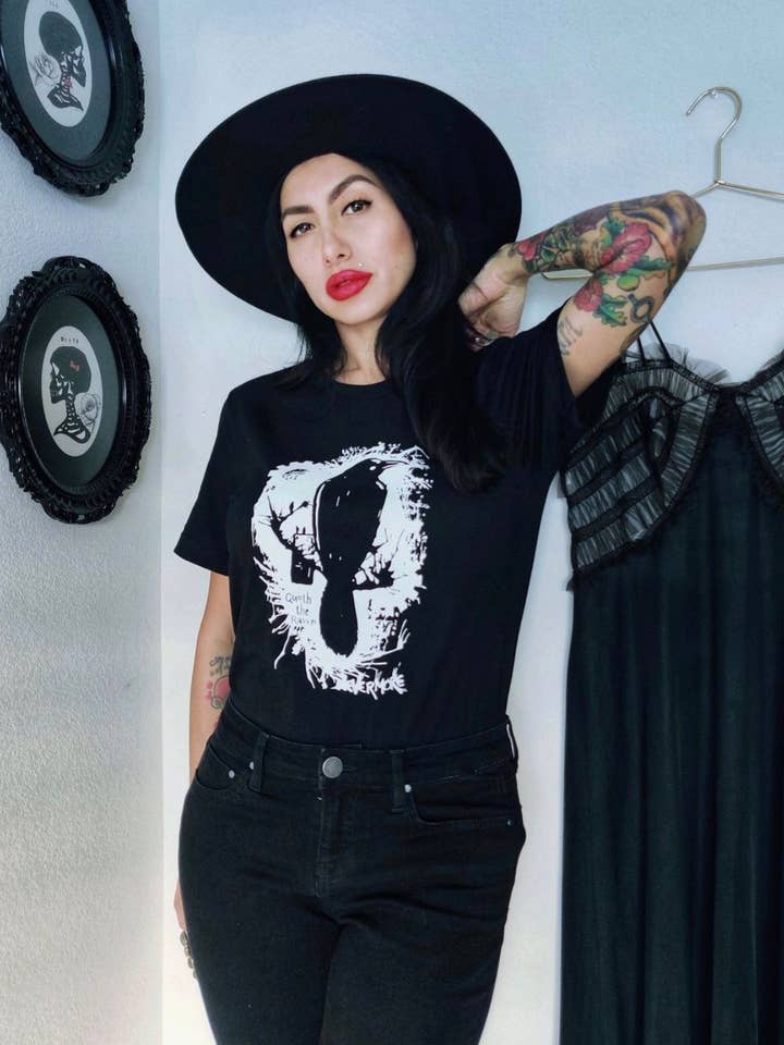 "Nevermore" Raven T-Shirt for wholesale by Witchwood Bags