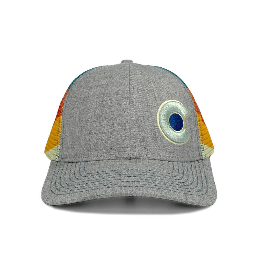YoColorado - Wholesale Trucker Hat - Unisex - Hat - Grey Shoreline Trucker1
