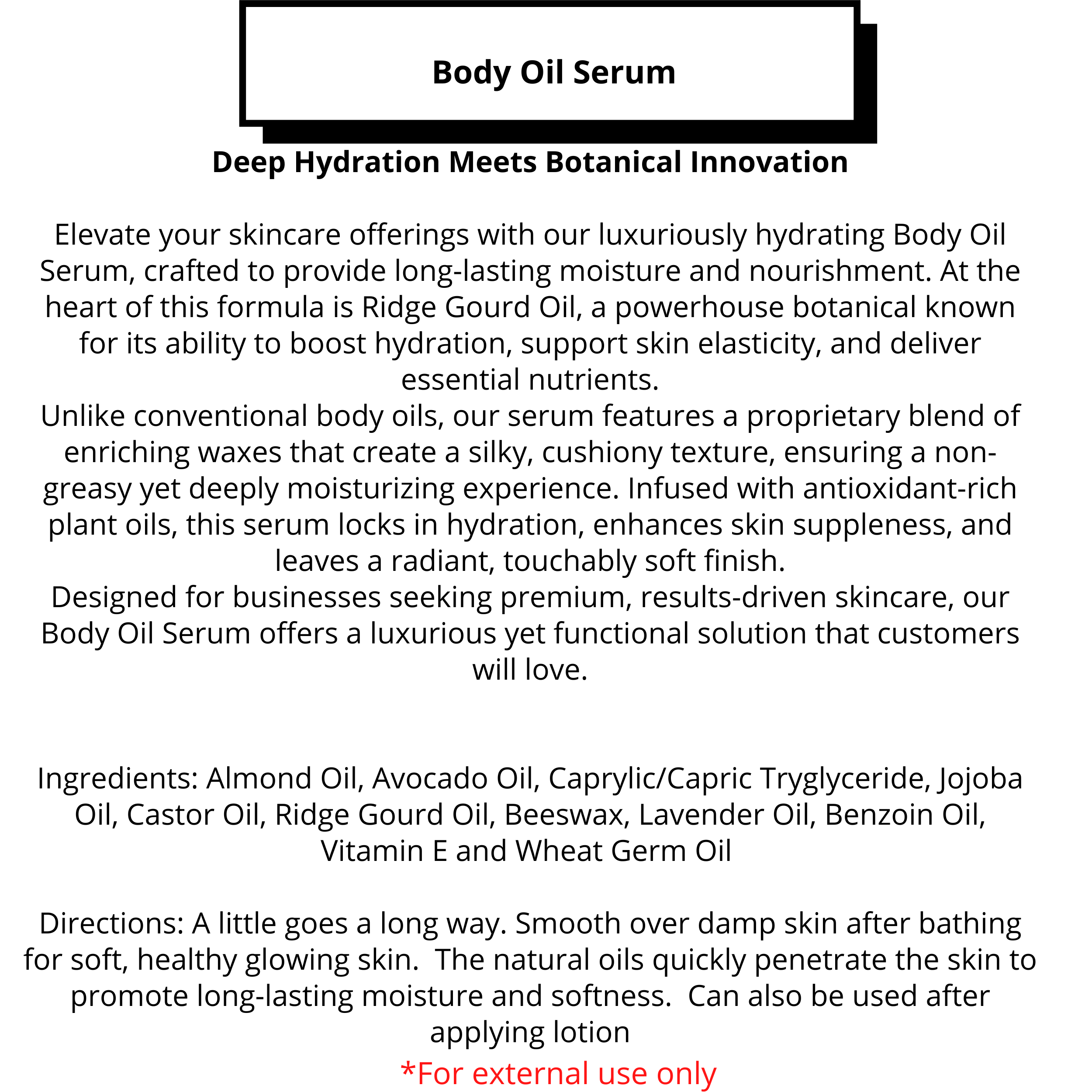 R. Drew Naturals, LLC - Wholesale Bath/Body Oil - Body Oil Serum - NEW SCENTS1