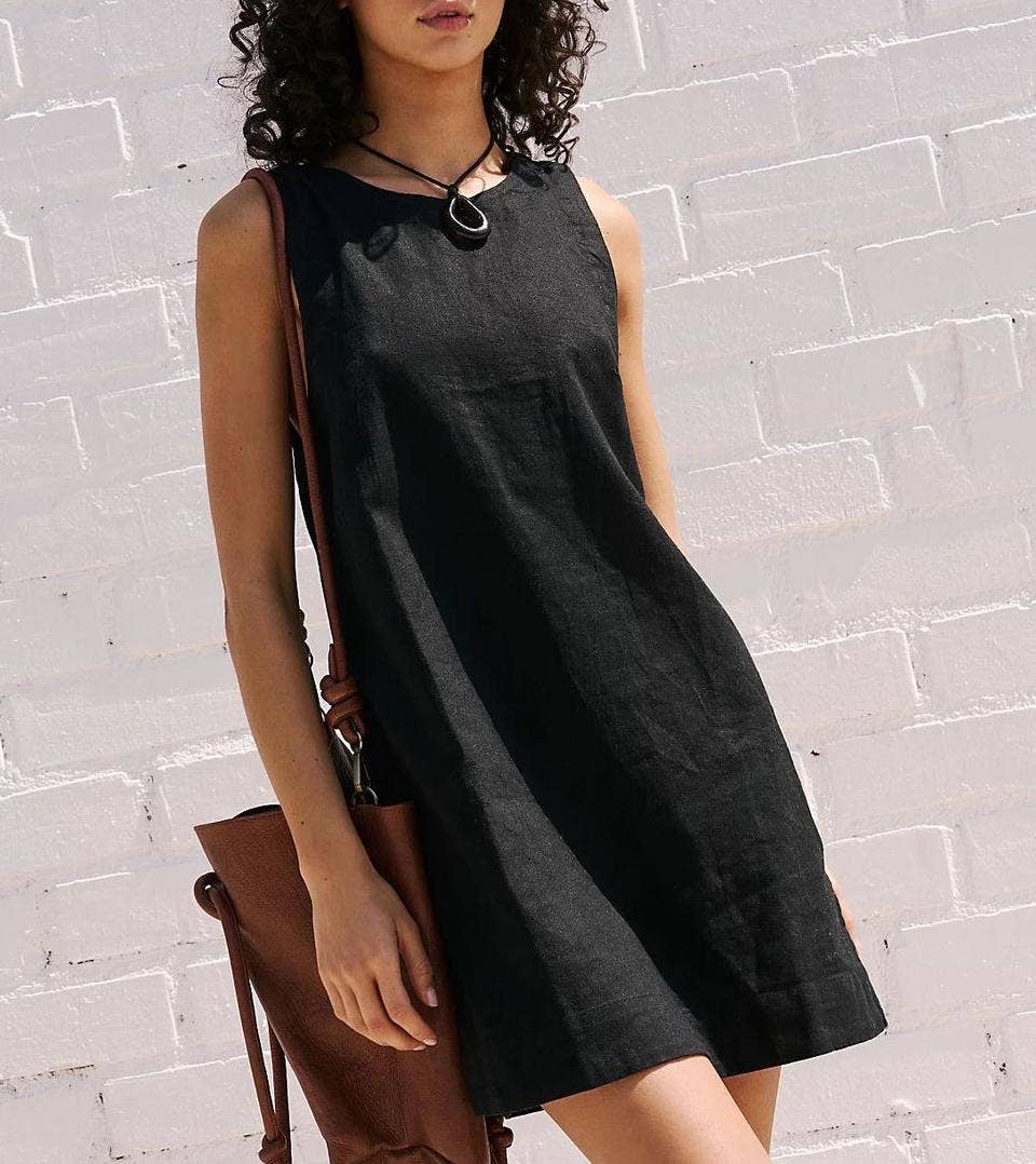 HIDDENBRAND - Wholesale Dress - Women's - Sleeveless mini pocket vest dress5