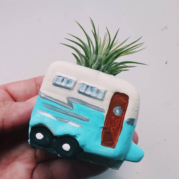 O'Berry's Succulents - Wholesale Plant Pot - Vintage Camper Mini Planter with Air Plant0