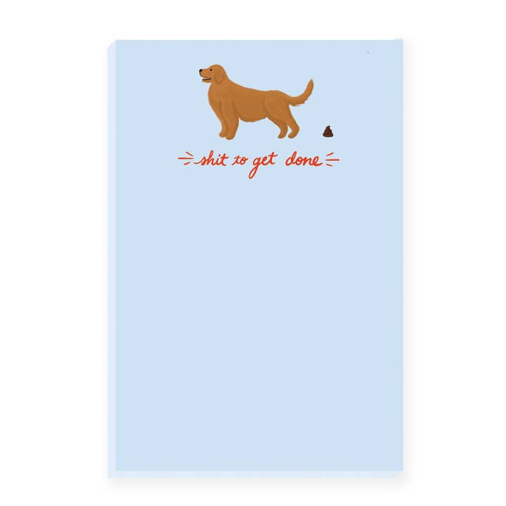 Bloc de notas 'Shit to Get Done' para amantes de los perros para venta al por mayor de Slightly Stationery