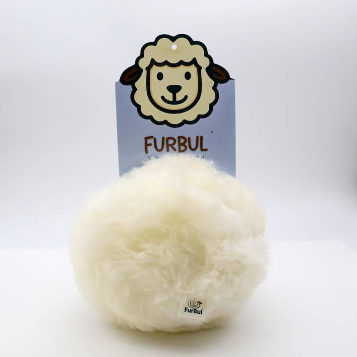Herders Choice Chews - Wholesale Pet Chew Toy - Dog - Furbul Real Sheep Fur Cuddle Ball for Dogs 8