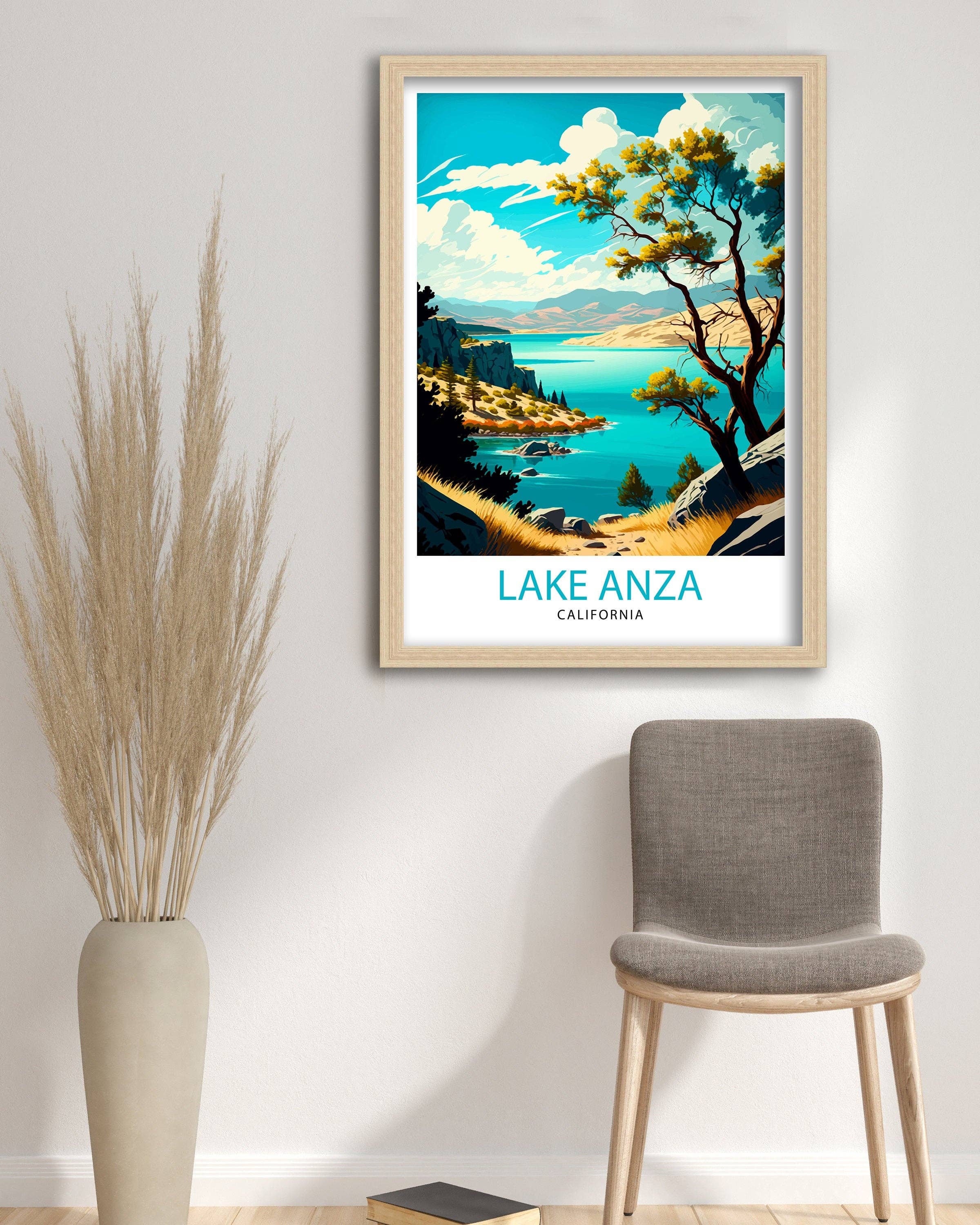 InkNPrintz – wholesale Art print – Lake Anza California Travel Poster2