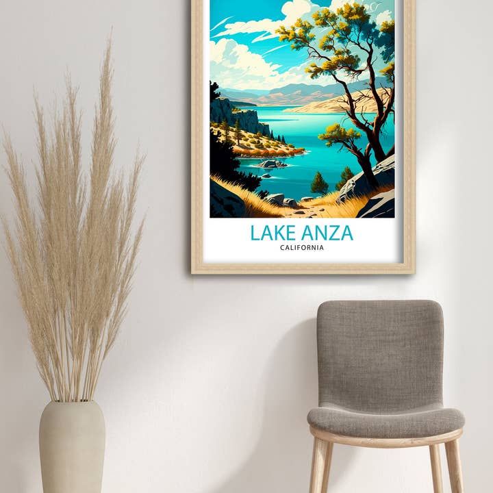 InkNPrintz – wholesale Art print – Lake Anza California Travel Poster2