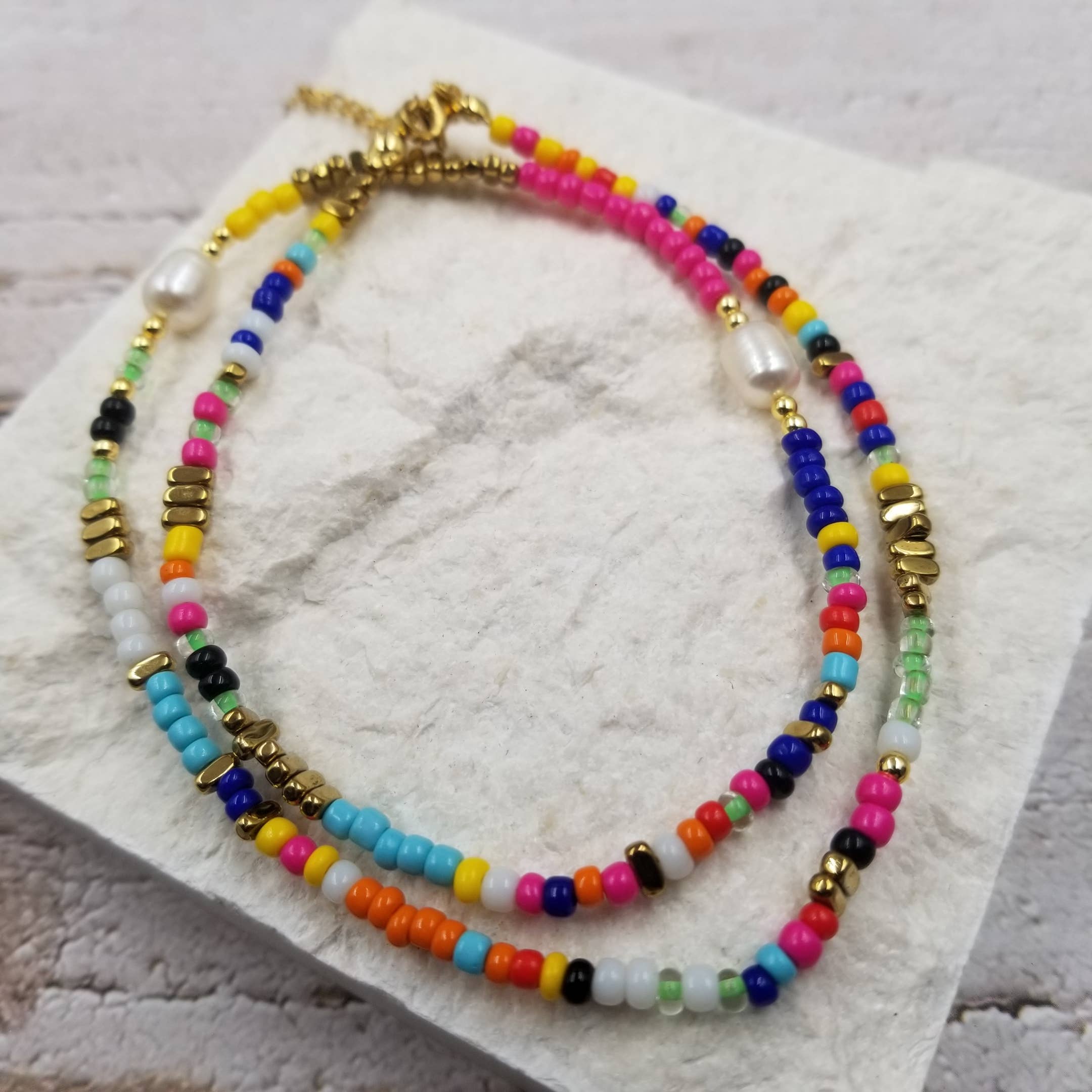 Treasure Wholesale – Engroshandel Perlehalskæde – Boheme slik perler perle halskæde -18K1