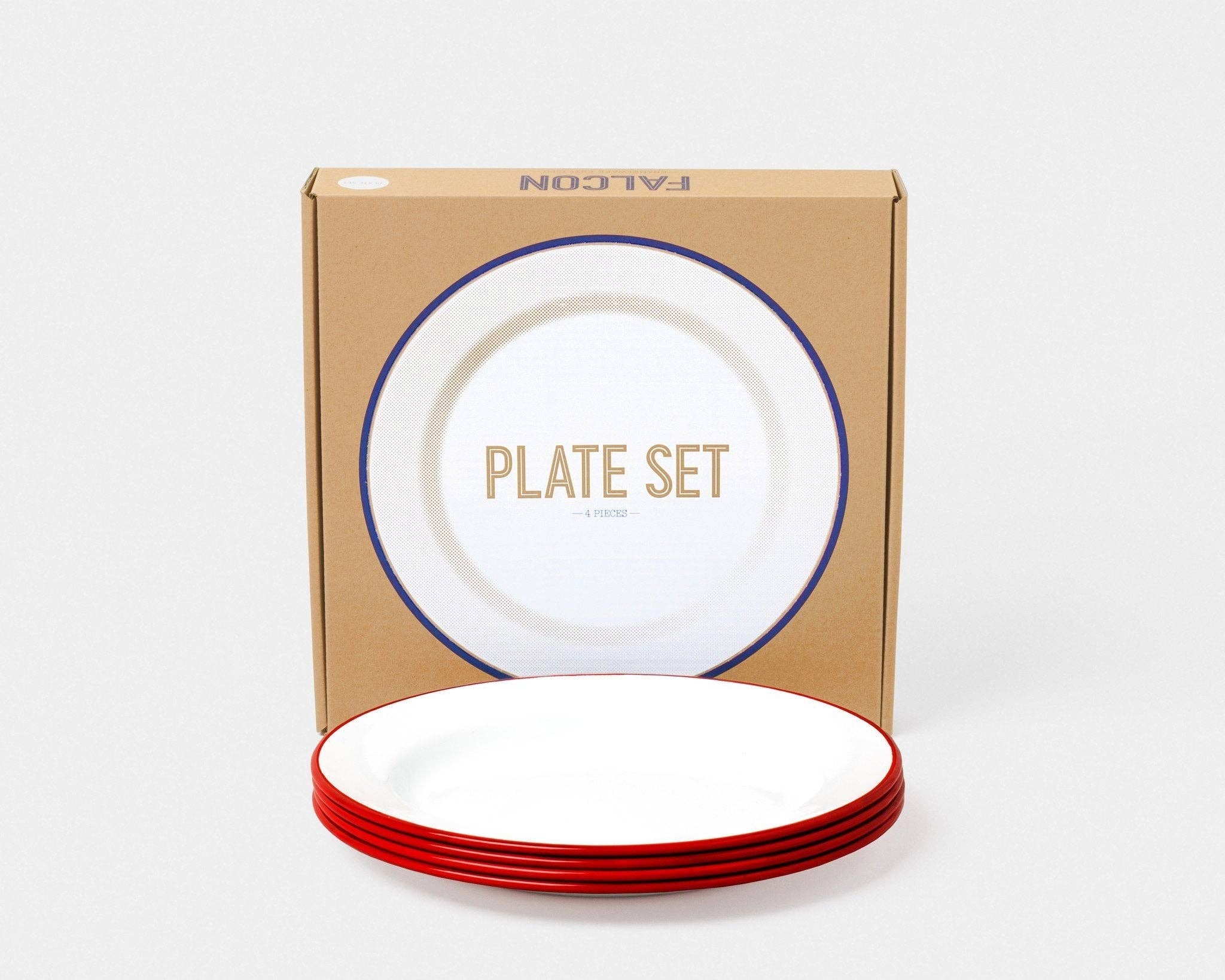 Falcon Enamelware - Vente Assiette - Set de 4 assiettes émaillées de 24 cm1