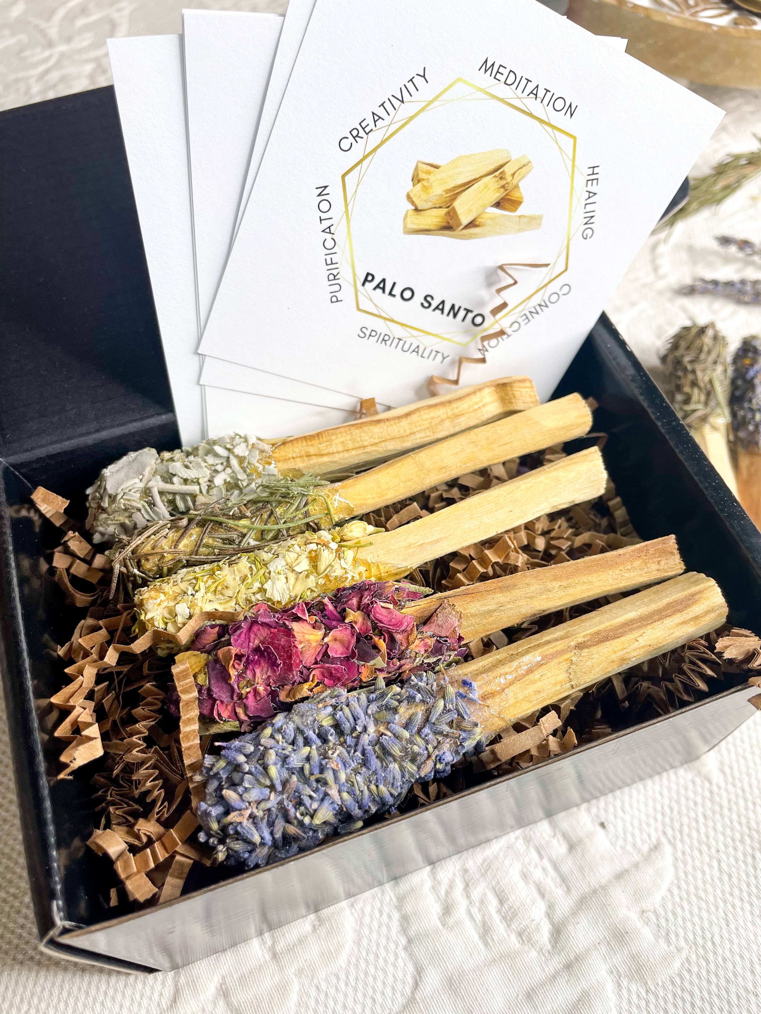 CharlieHaze – wholesale Incense – Copal Dipped Palo Santo Sticks Rolled In Herbs, Incense Gift8