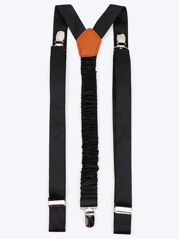 Men's Black Suspenders in Polyester "Ernest" for wholesale by Unipap's