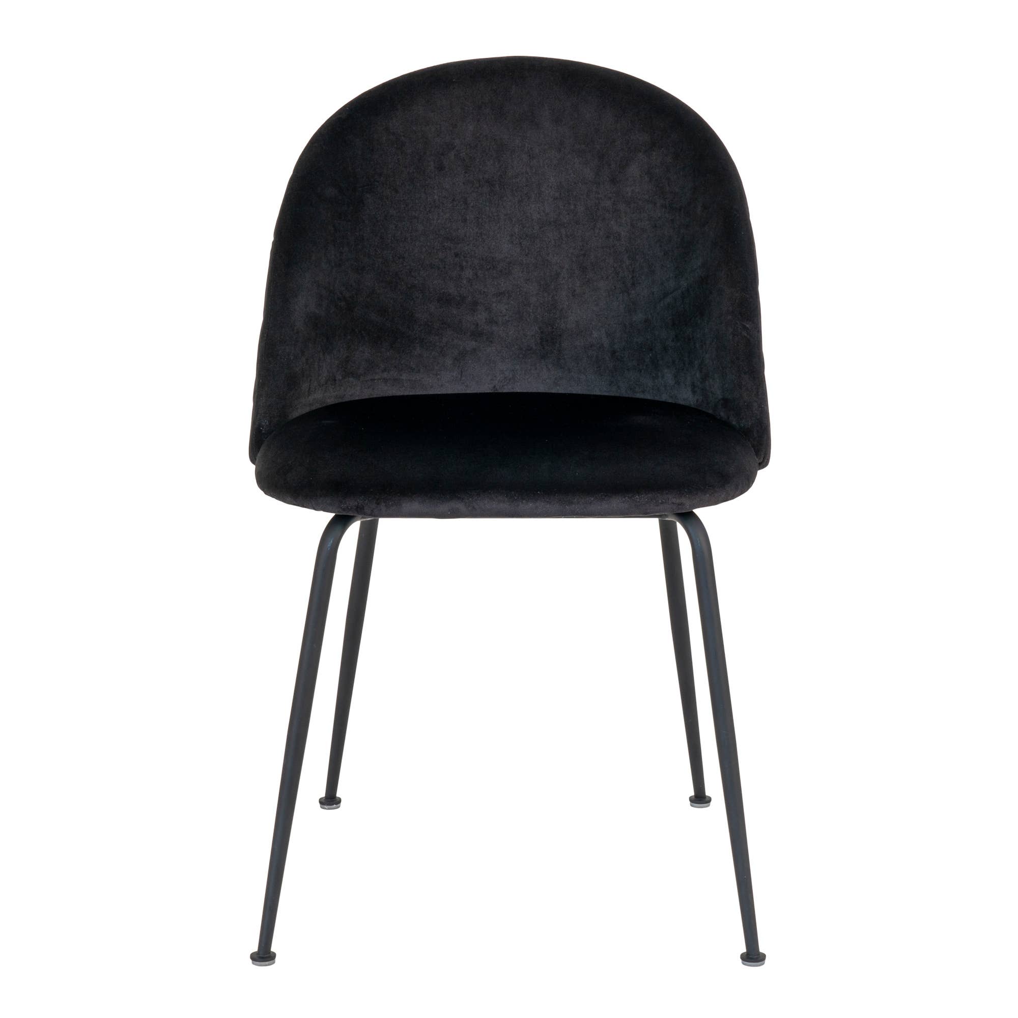 Geneve Dining Chair - Chair in black velvet for wholesale on Faire1