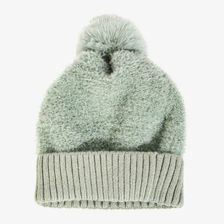 Collections by Fame Accessories - Vente Bonnet – femme - Bonnet en maille avec pompon Teddy3