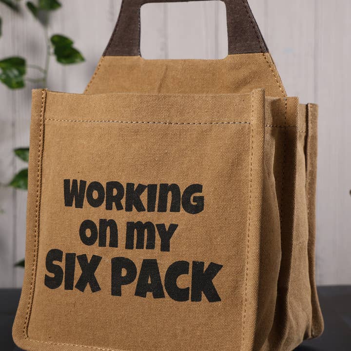 Mona B. - Wholesale Beer/Wine Caddy - Working on my six pack Up-Cycled Canvas Beer Caddy M-6549