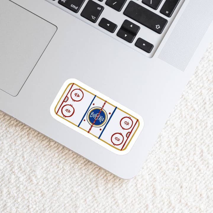Waterproof Vinyl Sticker, Buffalo Sabres (Ice Rink) for wholesale by Doster Paper Co.