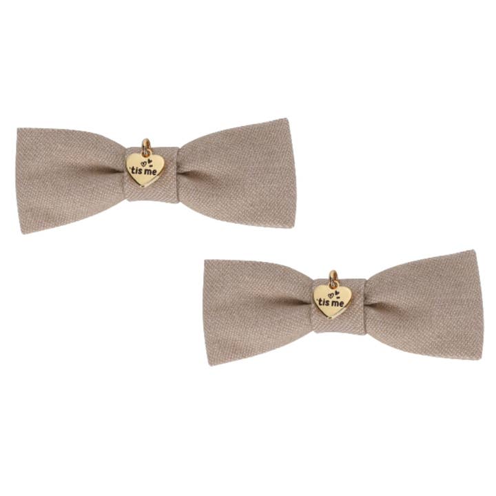 Clipe de gravata borboleta Sand Denim - conjunto de 2 por atacado de 'tis me