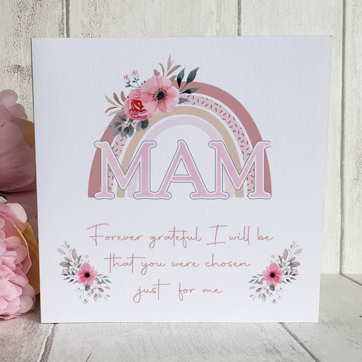 Mam Rainbow Card - Forever Grateful for wholesale by TM Giftware
