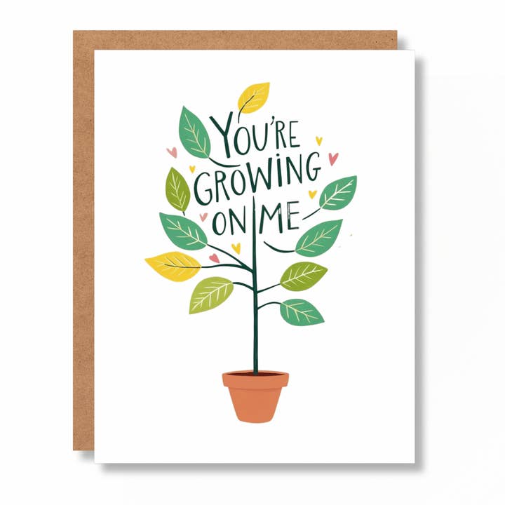 Grußkarte "Du wächst mir ans Herz" für den Großhandel von Otter this World Cards