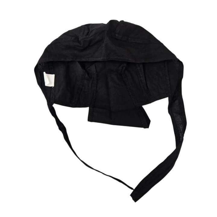 Happy Wood Products - Wholesale Head scarf – Women's - Black cotton headwrap (doo-rag, du-rag, durag, kerchief) - w-013