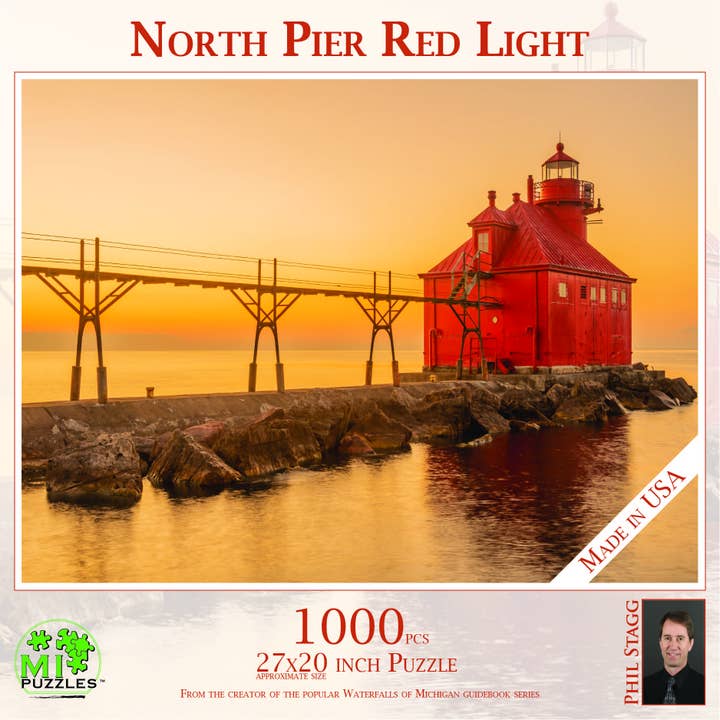 North Pier Red Light - Puzzle de 1000 pièces pour la vente par Phil Stagg Photography