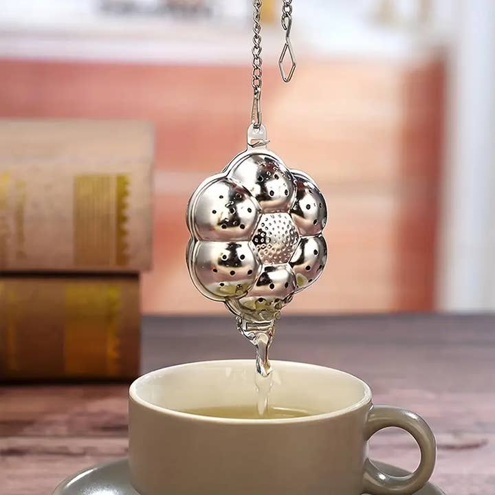 Flower Tea Infuser with Tray – Stainless Steel Steep for wholesale by Magnifique Hearts