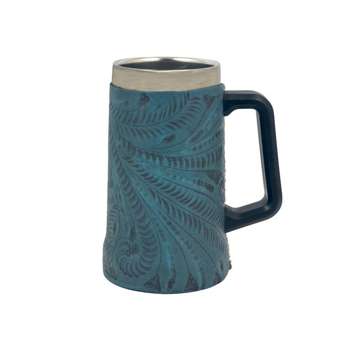 American West at Home Insulated Mug w/ Tooled Leather for wholesale by American West