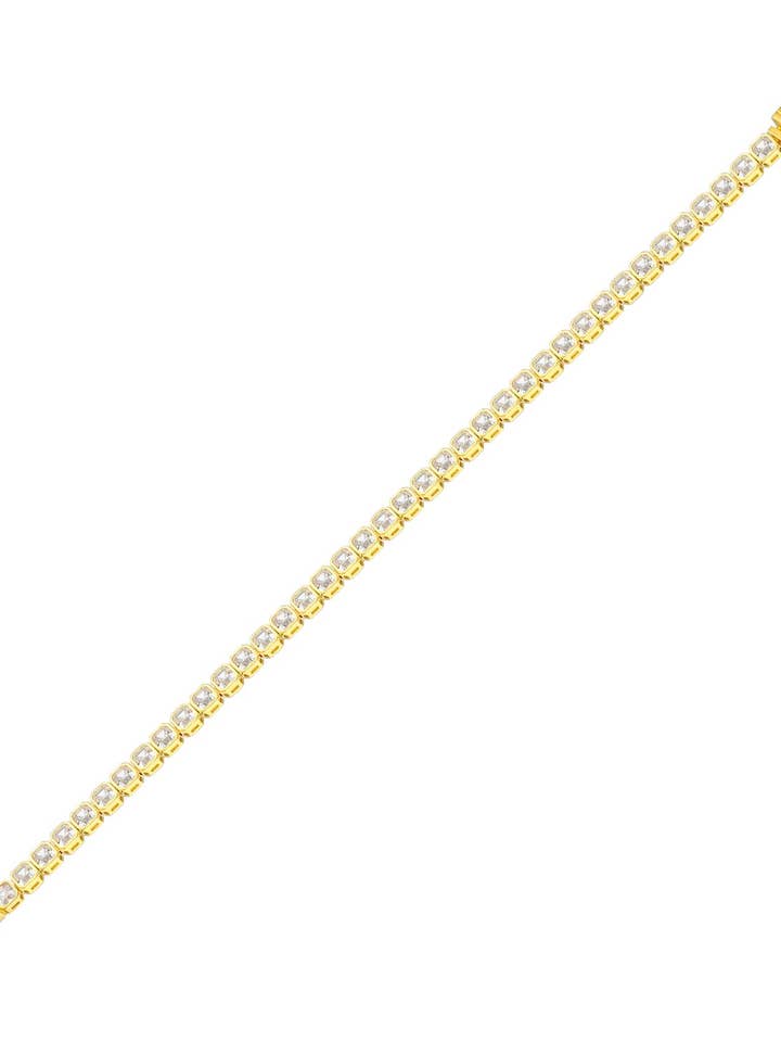 Asscher Cut Tennis Bracelet Gold for wholesale by ALEXIS DAOUD JEWELRY
