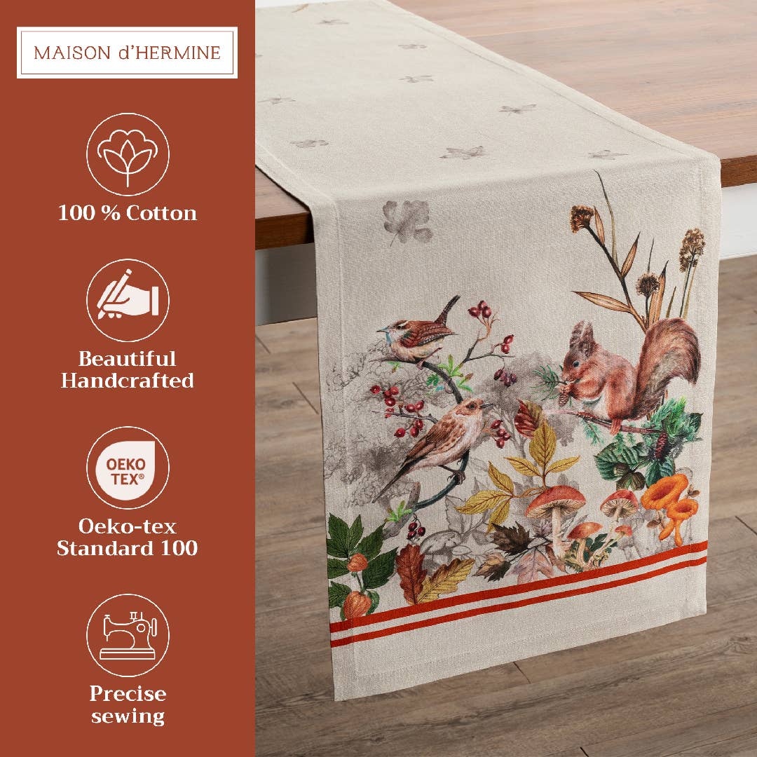 Maison d'Hermine - Design in Every Thread - Wholesale Table Runner - Table Runner 100% Cotton - Single Layer - Recolte Fall7
