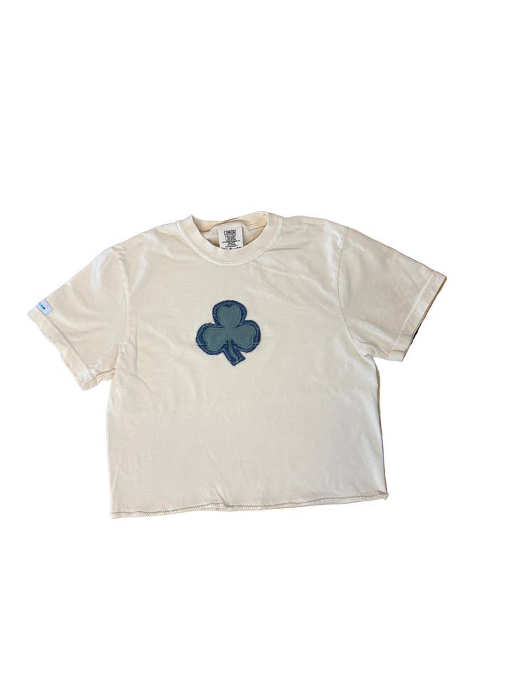 one-of-a-kind patchwork clover t for wholesale by Em's Threads