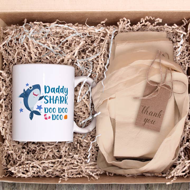 byMerryWorks - Wholesale Coffee Mug - Daddy Shark Doo Doo Doo Mug, Shark Mug, Pappy Shark Mug