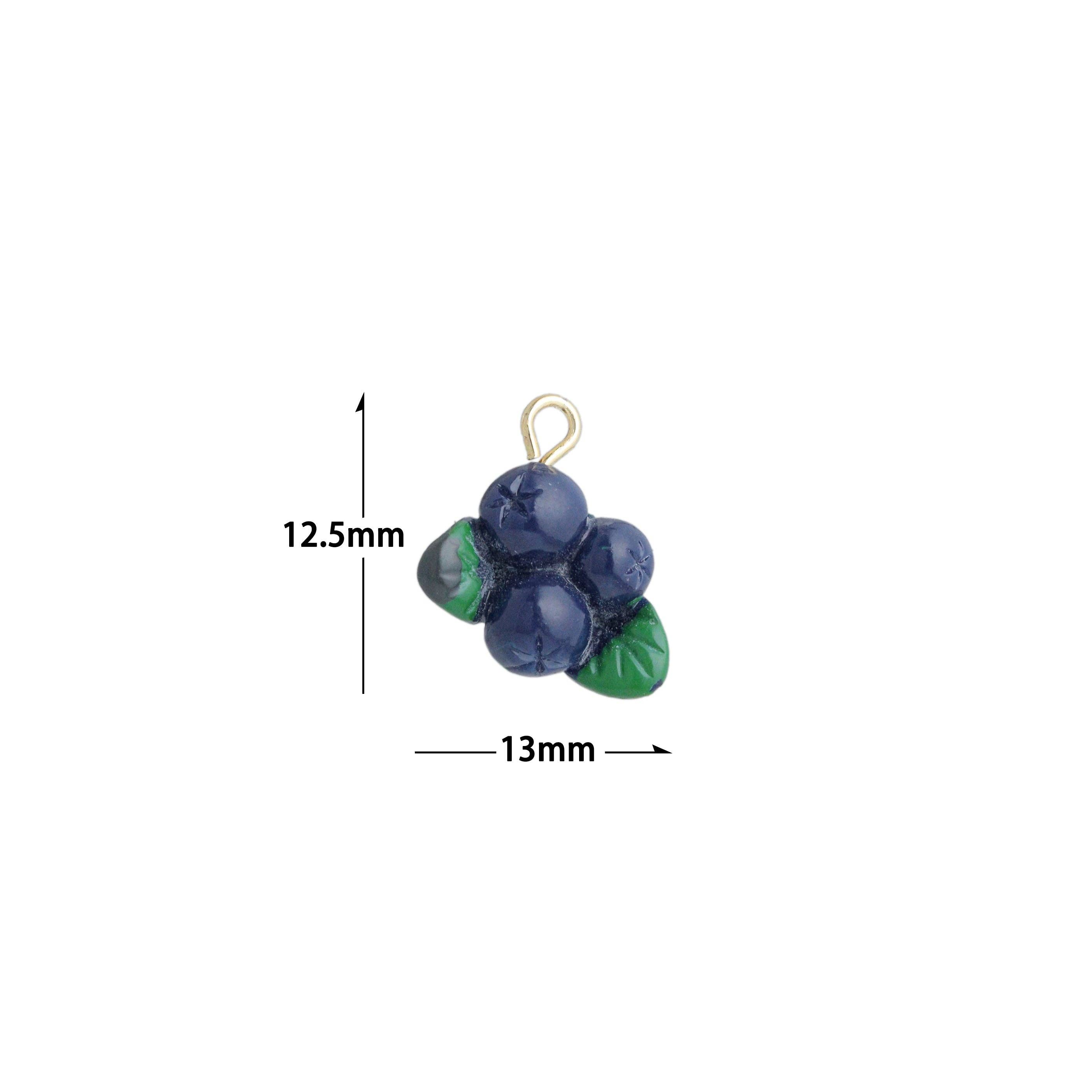 BestBeads&Beyond - Wholesale Individual Charm/Pendant - Cute Enamel  Blueberry Charm Pendant, fruit charm, Sku#LK12444