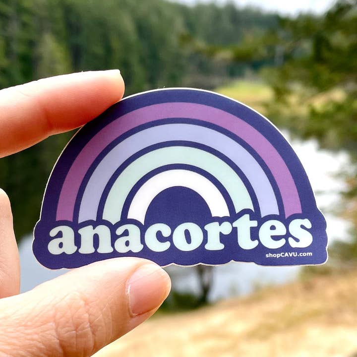 Anacortes Rainbow 3” Sticker / Decal for wholesale by Three in Kind