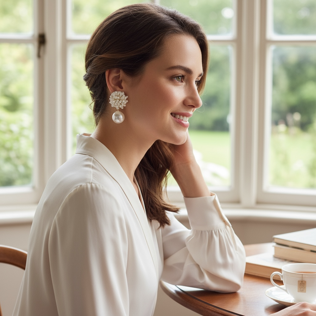 Athena Bridal Jewellery – Großhandel Ohrhänger – ATHENA KOLLEKTION - PERLENCLUSTER-OHRRINGE - CZER869 GOLD2