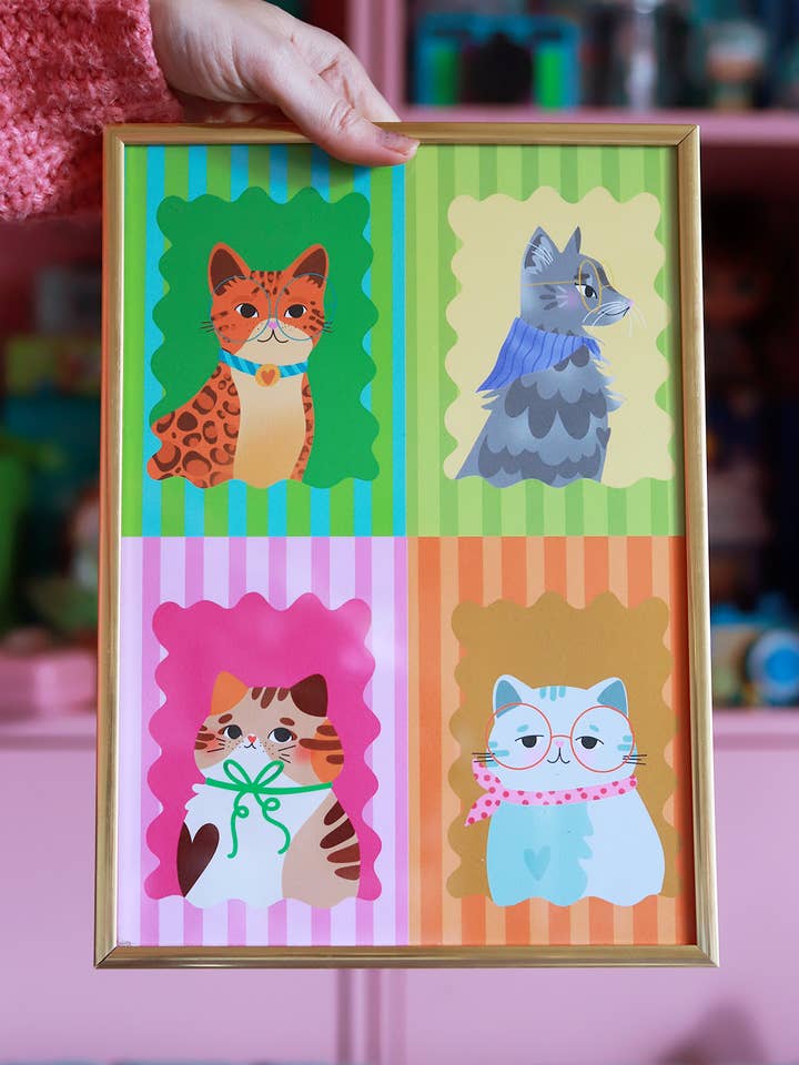 Toont portretten van katten voor wholesale door Poulette Magique