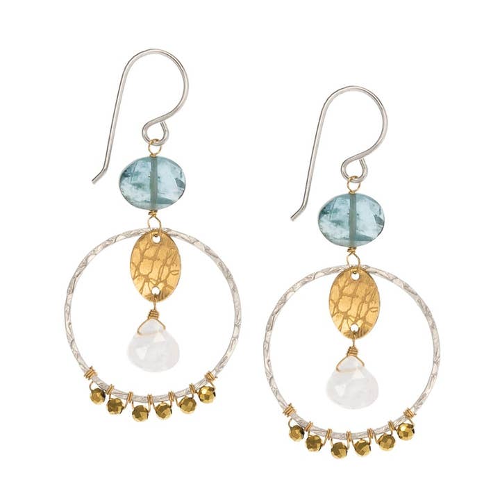Gemstone Sky Earrings for wholesale by Laura J Designs