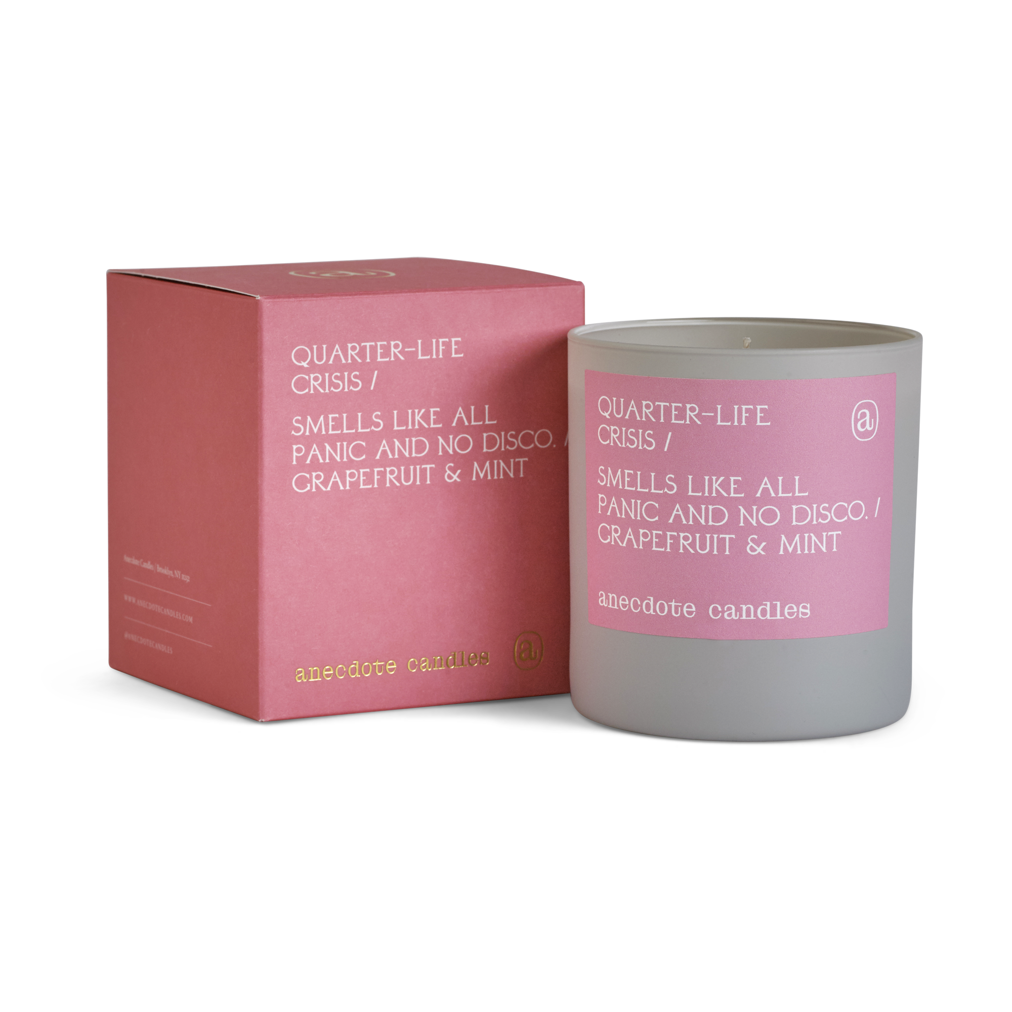 Anecdote Candles - Wholesale Jar/Filled Candle - Quarter-life Crisis (Grapefruit & Mint) Candle1