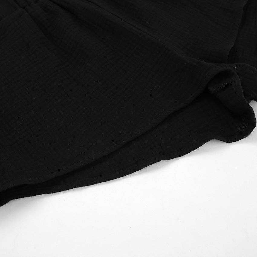 Marayn – wholesale Top & short set (NOT loungewear) – Women’s – French Autumn Chic Bubble Sleeve Top  Shorts Set16