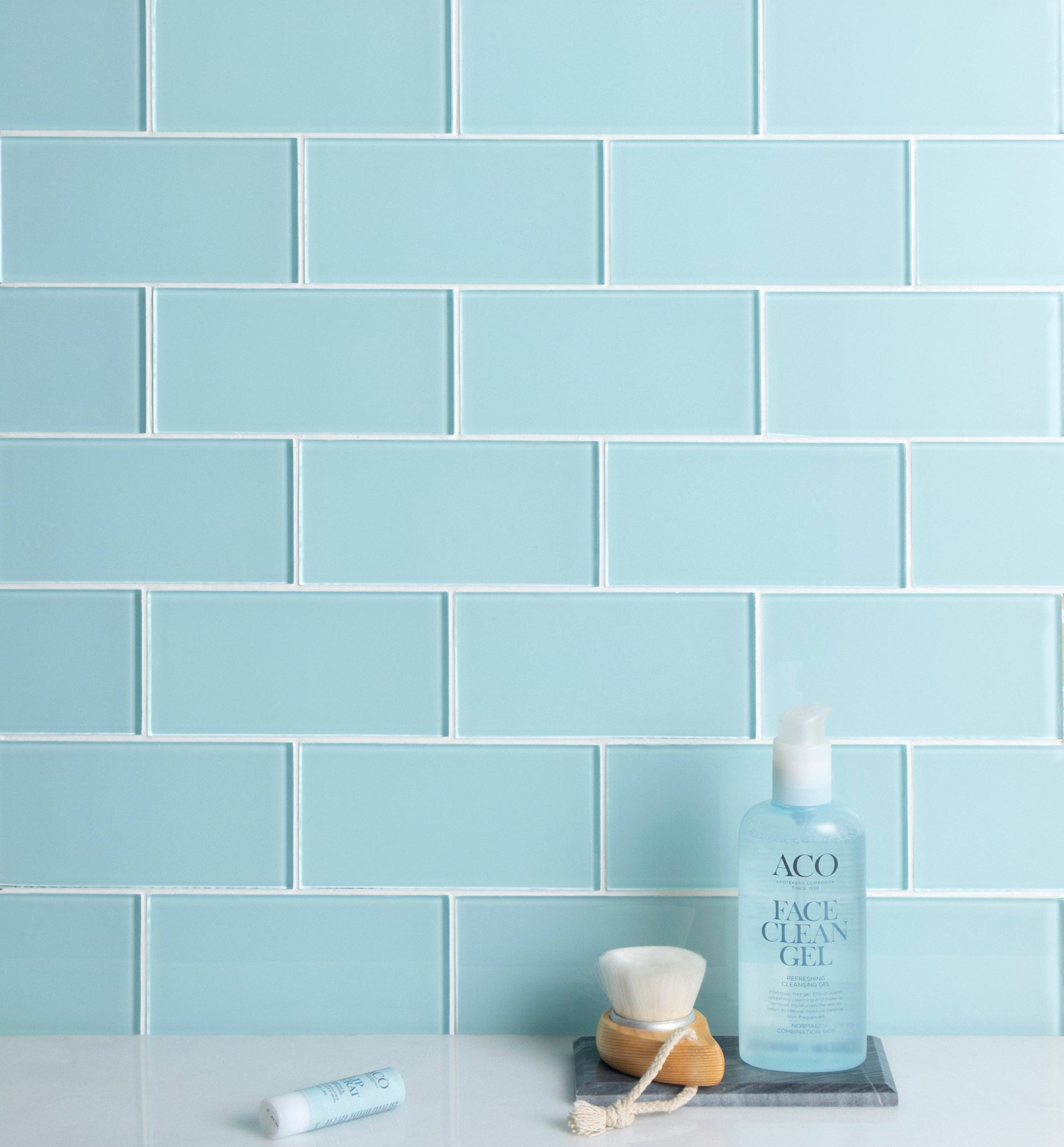 WS Tiles - Vente Carrelages muraux - Carreau de mosaïque en verre de 3" x 6", dosseret pour cuisine et salle de bain - 5 pieds carrés par carton31