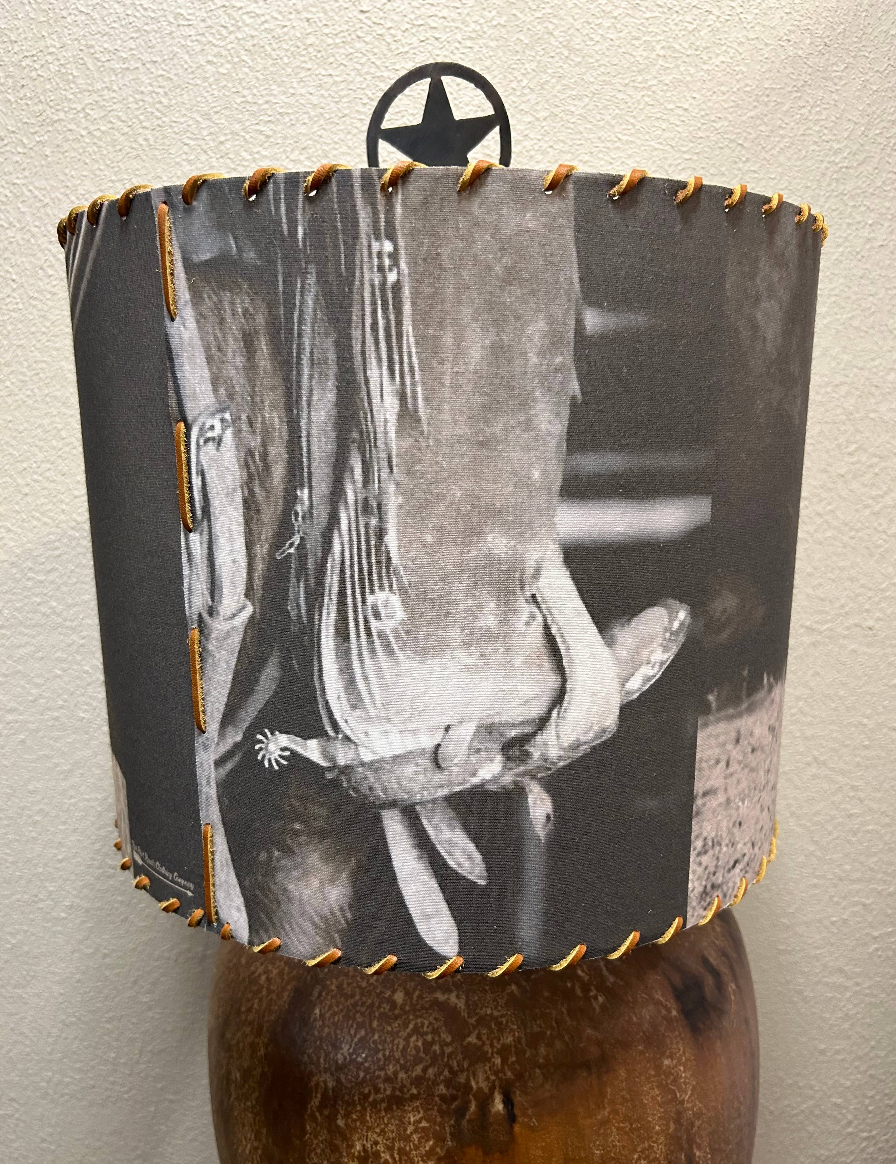 Red Dirt Ranch Clothing Company - Wholesale Lamp Shade - Lampshade Ranch Boots and Spurs 14-inch 0