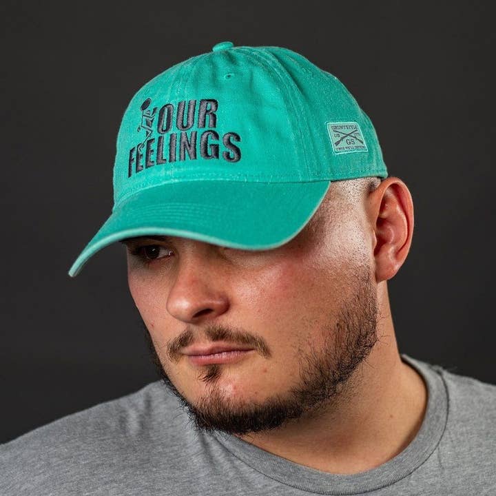F*ck Your Feelings Dad Hat - Aqua for wholesale by Grunt Style