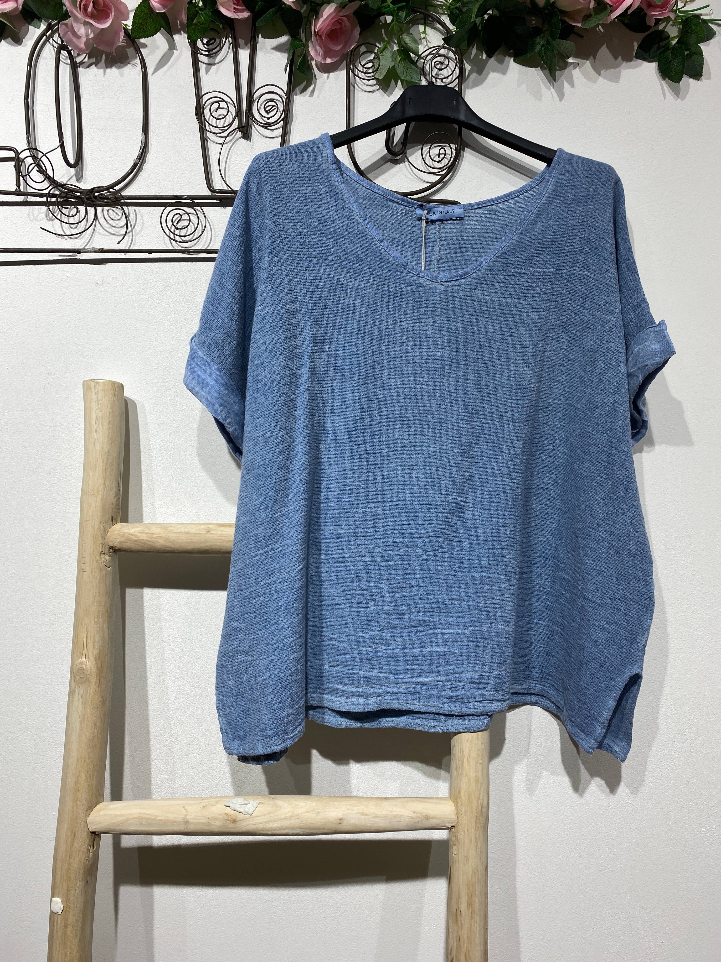 LINEN & COTTON HOUSE – Blusa - Mulher por atacado – Camisa de algodão e linho tamanho único39