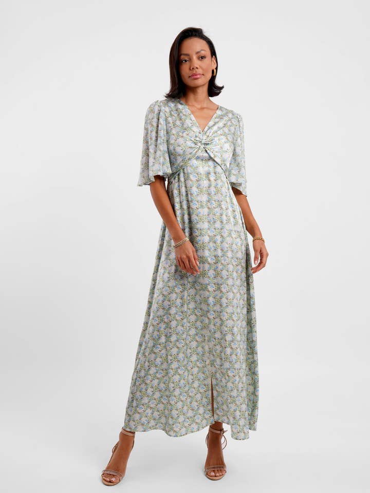 Twist Front Maxi Dress / "Daisy Chains" for wholesale by Jessica Russell Flint