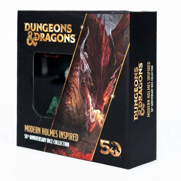 FanRoll by Metallic Dice Games - Wholesale Dice - D&D 50th Anniversary Modern Holmes Inspired Set5