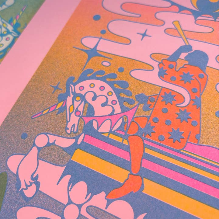 StarKeep Studio - Wholesale Art Print - Seeker Risograph Print | 8.5x11 Riso Print4