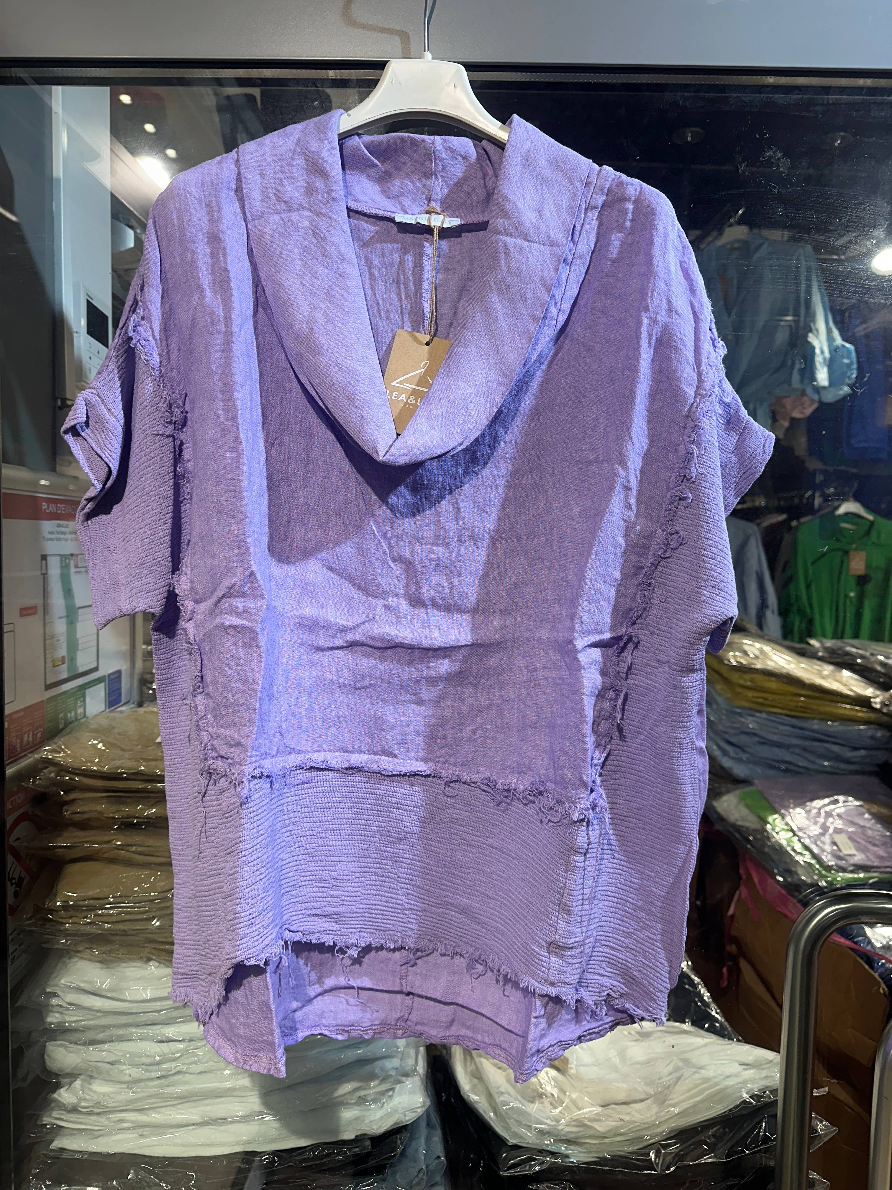 LÉA & LUC – Großhandel Bluse – Damen – 100 % Leinenbluse REF. 462326