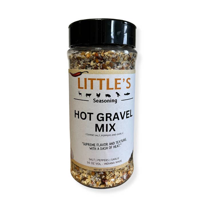 Little's Hot Gravel Mix Seasoning, 11 OZ, 16 OZ Vol. Bottle for wholesale by Little Family Foods